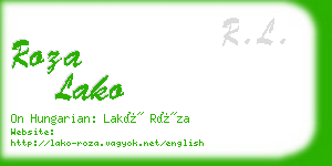 roza lako business card